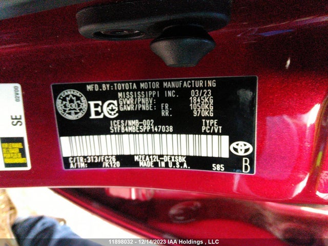 Toyota Corolla Se/xse 2023 5YFB4MBE5PP147038 Image 9