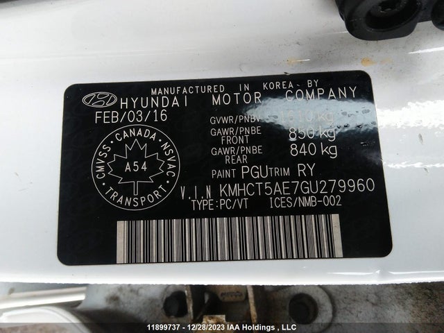 Hyundai ACCENT 2016 KMHCT5AE7GU279960 Image 9