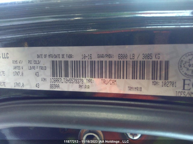 1C6RR7LT2HS579379 RAM 1500