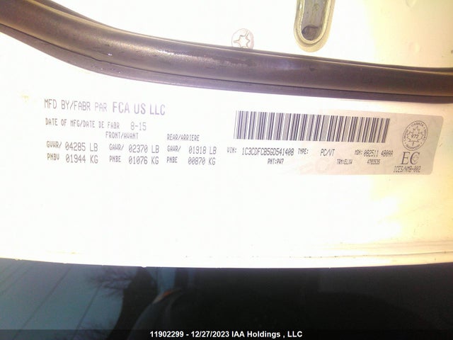 Aukcja sprzedaży 2016 Dodge Dart Limited, vin: 1C3CDFCB5GD541408, numer aukcji: 11902299