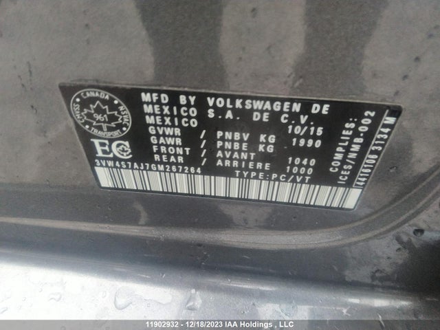 3VW4S7AJ7GM267264 Volkswagen Jetta
