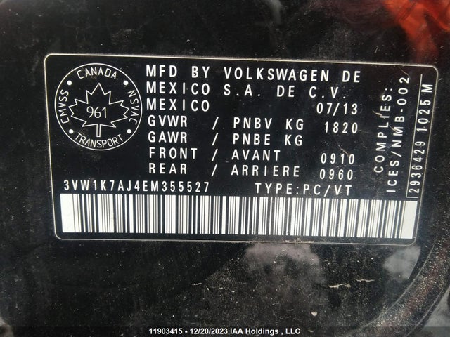 3VW1K7AJ4EM355527 Volkswagen JETTA SEDAN