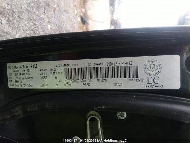 1C6RR7GTXHS616740 Dodge RAM 1500