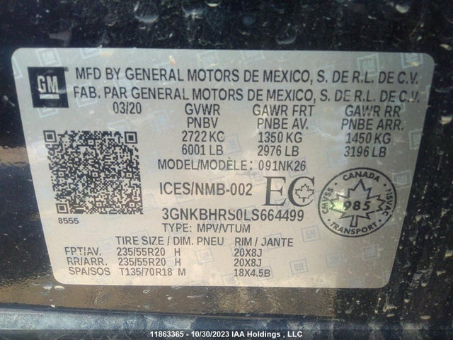 Chevrolet Blazer Lt 2020 3GNKBHRS0LS664499 Image 9