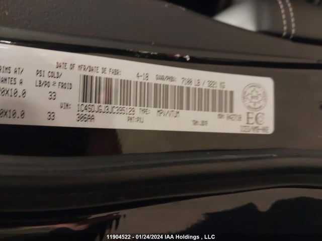 1C4SDJGJ3JC395129 Dodge Durango
