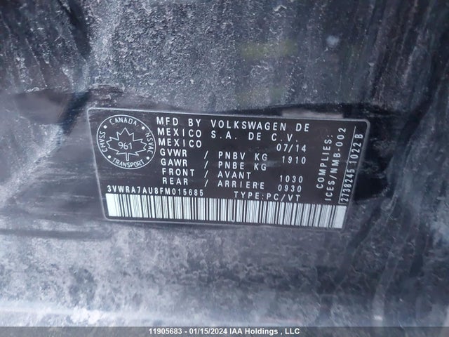 3VWRA7AU8FM015685 Volkswagen Golf Tdi