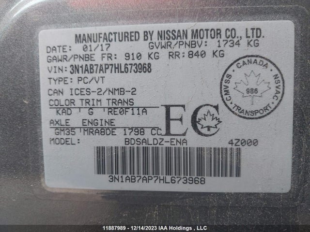 Nissan Sentra 2017 3N1AB7AP7HL673968 Image 25