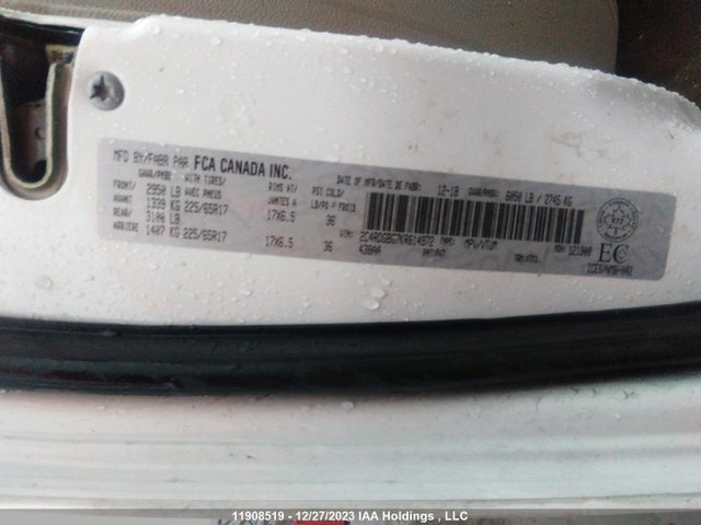 Продажа на аукционе авто 2019 Dodge Grand Caravan Se, vin: 2C4RDGBG7KR614972, номер лота: 11908519
