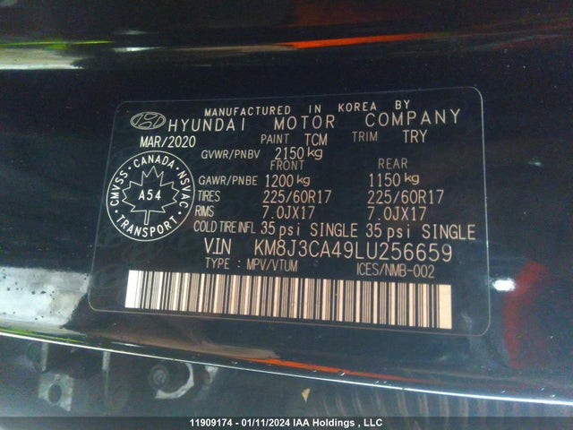 Hyundai Tucson Preferred Awd 2020 KM8J3CA49LU256659 Image 9