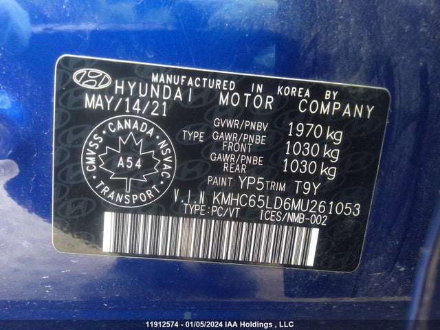 Hyundai IONIQ SE 2021 KMHC65LD6MU261053 Image 9