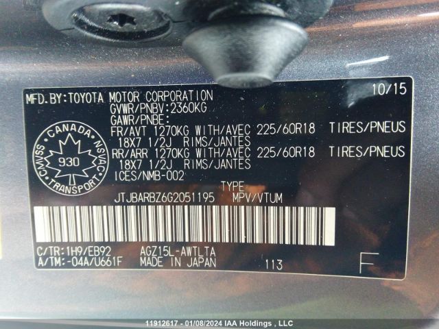 JTJBARBZ6G2051195 Lexus NX 200T