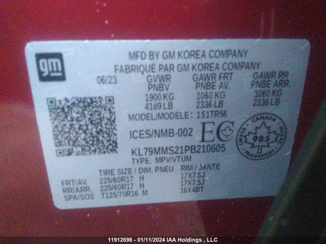 Chevrolet Trailblazer 2023 KL79MMS21PB210605 Image 9