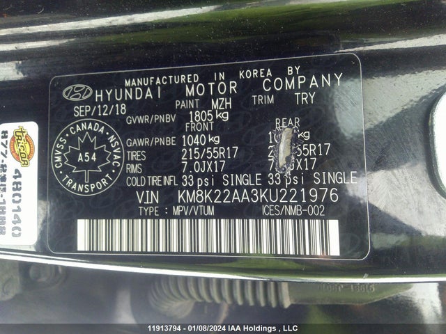 Hyundai Kona Sel 2019 KM8K22AA3KU221976 Image 9