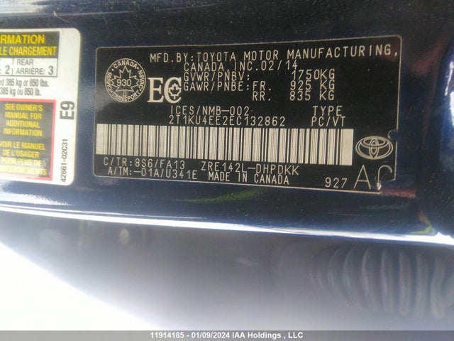 Toyota Matrix 2014 2T1KU4EE2EC132862 Image 9