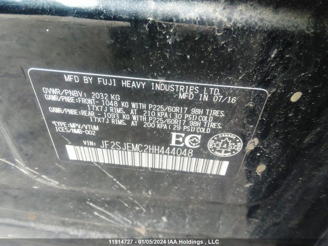 JF2SJEMC2HH444048 Subaru Forester