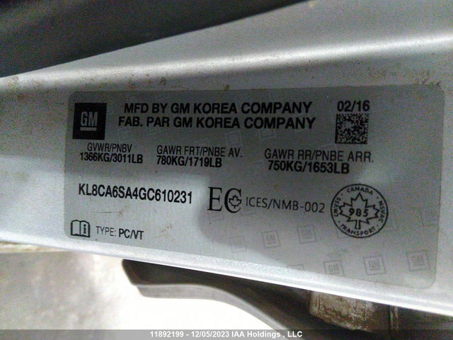 Chevrolet SPARK LS 2016 KL8CA6SA4GC610231 Image 9