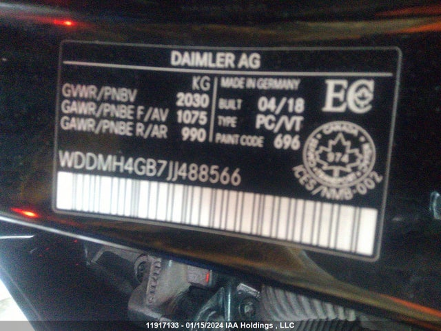 Mercedes-Benz B-Class 2018 WDDMH4GB7JJ488566 Image 9