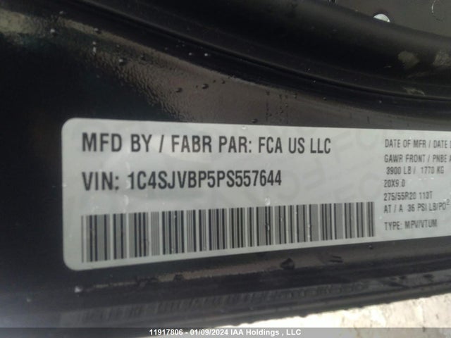 1C4SJVBP5PS557644 Jeep Wagoneer Series Ii