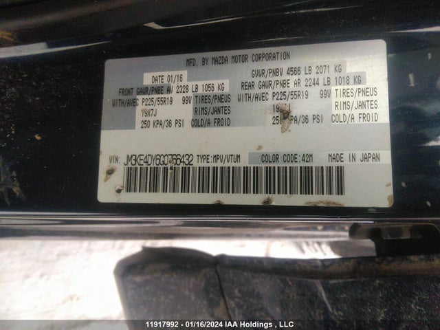 JM3KE4DY6G0766432 Mazda CX-5