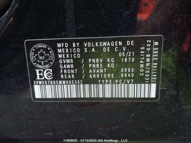 3VWE57BU5MM065362 Volkswagen JETTA