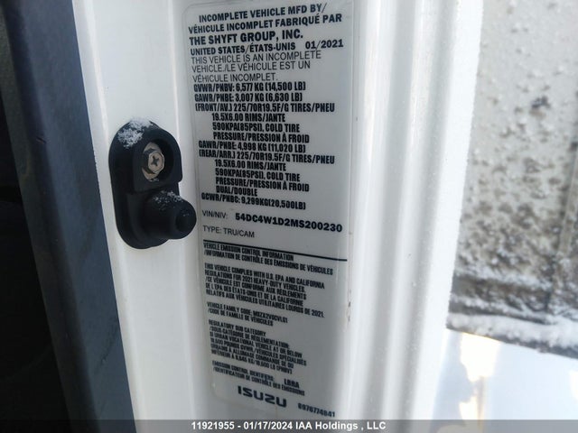 Isuzu Npr Hd 2021 54DC4W1D2MS200230 Image 9