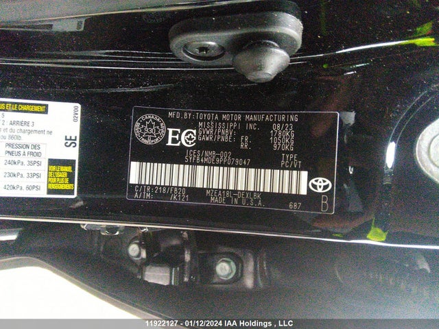 Toyota COROLLA L 2023 5YFB4MDE9PP079047 Image 9