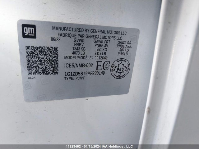 Chevrolet MALIBU LT 2023 1G1ZD5ST9PF230149 Image 9