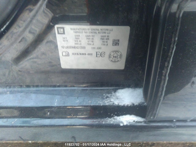 Chevrolet Sonic 2014 1G1JA5EH4E4213569 Image 9