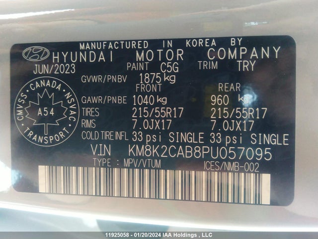 Hyundai Kona Preferred Awd 2023 KM8K2CAB8PU057095 Image 9