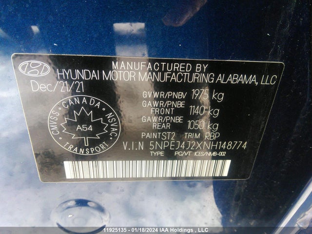 Hyundai Sonata Sel Plus 2022 5NPEJ4J2XNH148774 Image 9