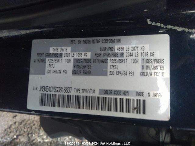 JM3KE4CY6G0818837 Mazda CX-5