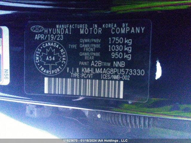 Hyundai Elantra Preferred Ivt With Tech Package 2023 KMHLM4AG8PU573330 Image 9