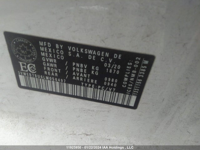 3VWEB7BU6LM056497 Volkswagen JETTA