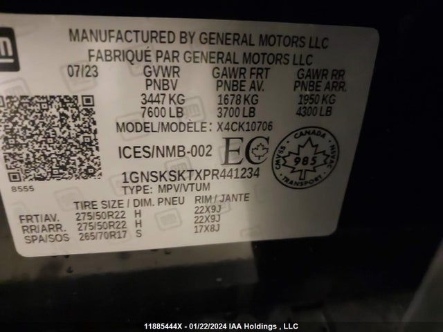 Chevrolet Tahoe Premier 2023 1GNSKSKTXPR441234 Image 9