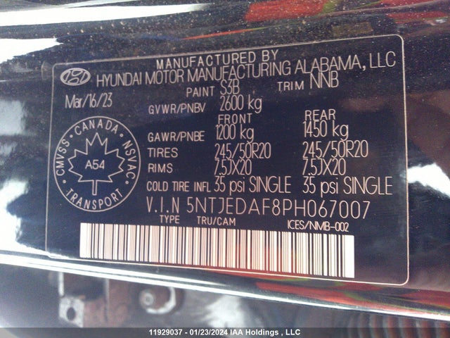 Hyundai Santa Cruz Ultimate 2023 5NTJEDAF8PH067007 Image 9