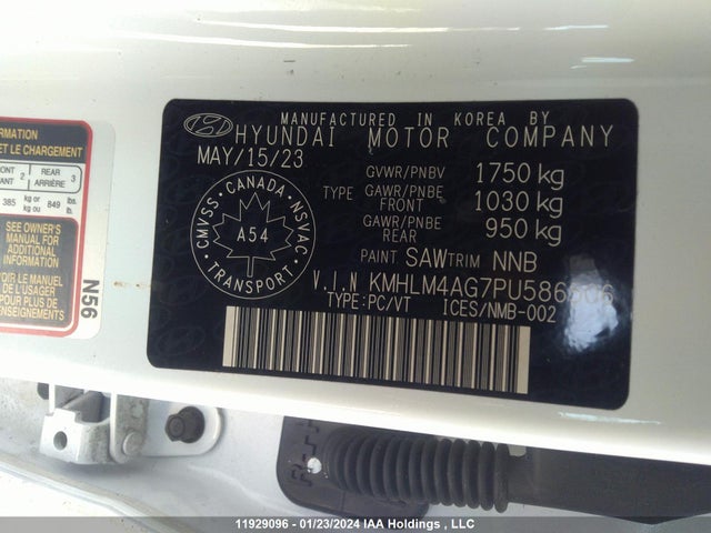 Hyundai Elantra Preferred Ivt With Tech Package 2023 KMHLM4AG7PU586506 Image 9