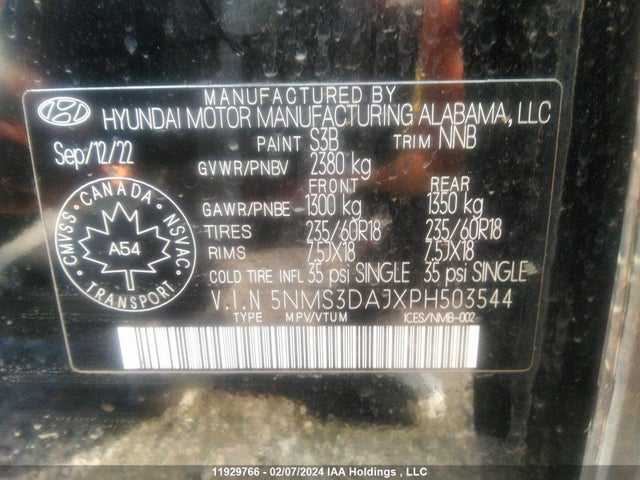 Hyundai Santa Fe Sel Premium 2023 5NMS3DAJXPH503544 Image 9