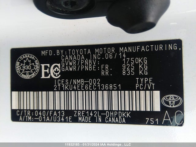 Toyota Matrix Wagon 2014 2T1KU4EE6EC136851 Image 9