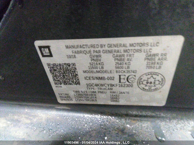 Chevrolet SILVERADO 3500HD 2019 1GC4KWCY8KF162300 Image 9