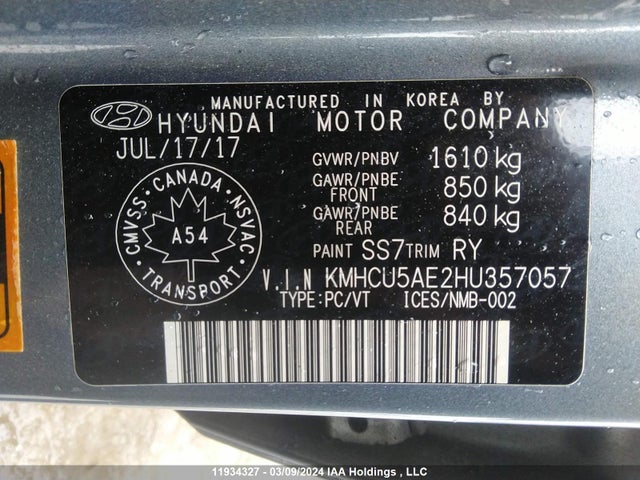 Hyundai Accent Sport 2017 KMHCU5AE2HU357057 Image 9