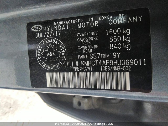 Hyundai ACCENT L 2017 KMHCT4AE9HU369011 Image 9
