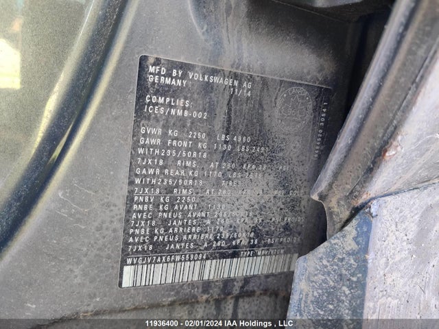 WVGJV7AX6FW559094 Volkswagen TIGUAN