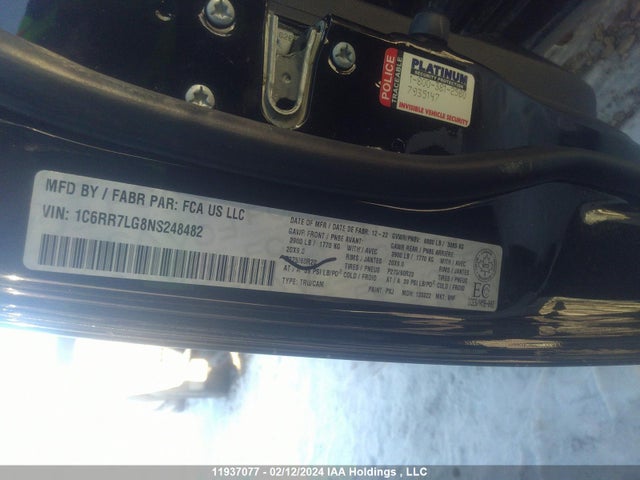1C6RR7LG8NS248482 RAM 1500 Classic Slt