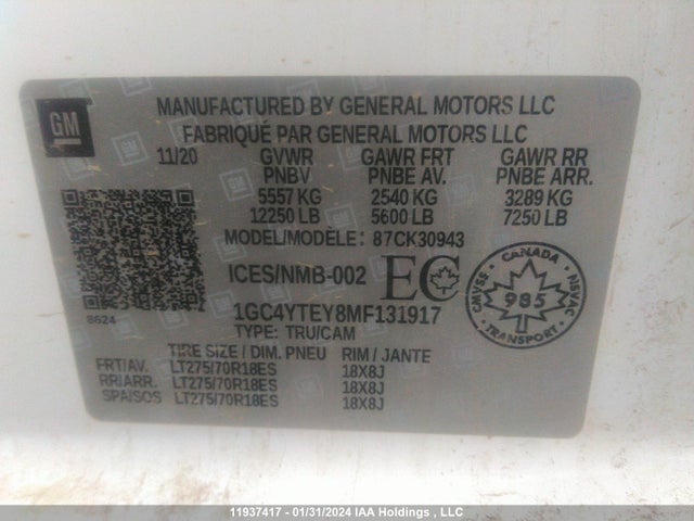 Chevrolet SILVERADO 3500HD 2021 1GC4YTEY8MF131917 Image 9