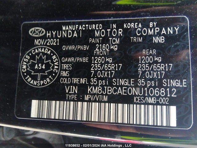 Hyundai Tucson Preferred Awd 2022 KM8JBCAE0NU106812 Image 9