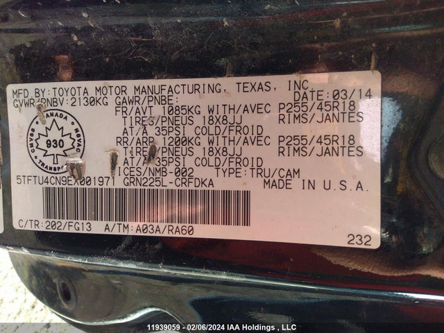 Toyota Tacoma X-runner Access Cab 2014 5TFTU4CN9EX001971 Image 9