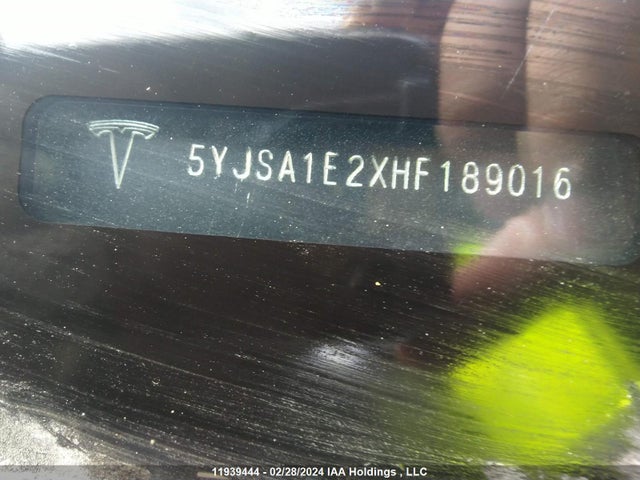5YJSA1E2XHF189016 Tesla Model S 100d/60d/75d/90d/p100d