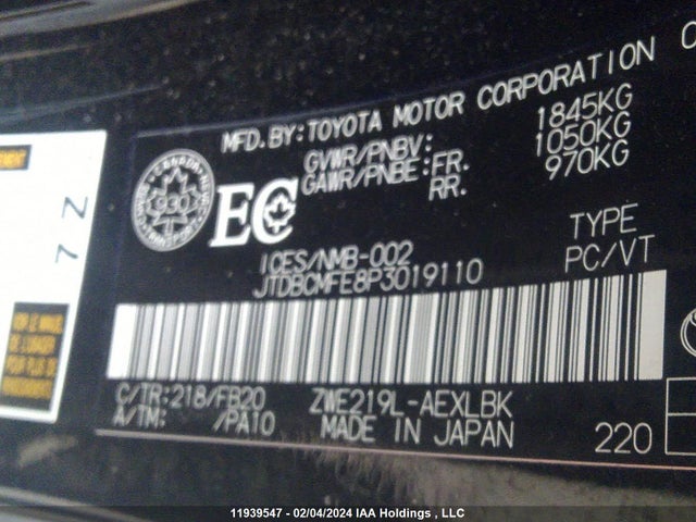 Toyota Corolla Le/se/xle 2023 JTDBCMFE8P3019110 Image 9