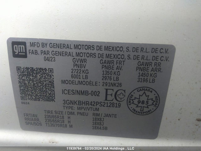 Chevrolet Blazer 2023 3GNKBHR42PS212819 Image 9