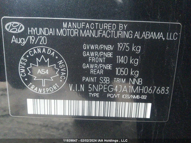 Hyundai SONATA SE 2021 5NPEG4JA1MH067683 Image 9